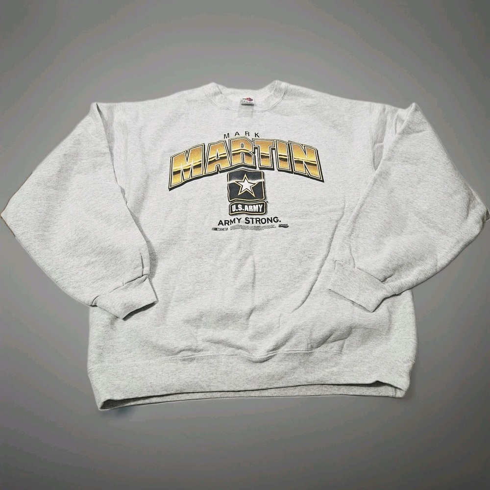 VTG Sweatshirt United States Army Mark Martin Pullover Size Large